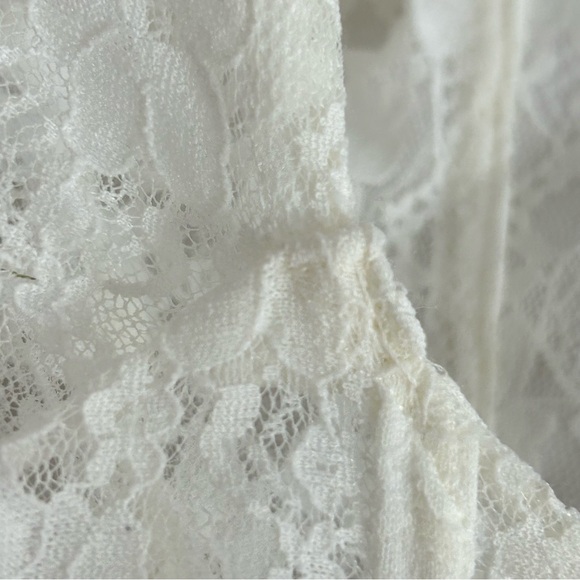 Free People Bali Valentina Slip Dress XS  Ivory White Lace Bell Sleeve Worn Once - Picture 9 of 11